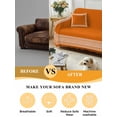 thumbnail image 5 of Burnt Orange Geometric Couch Cover for 2 Cushion Sofa, Country Greece Key Art Washable Loveseat Sofa Covers Slipcover for Sectional Sofas L-Shaped, Couch Throw Cover 71"x118", 5 of 9