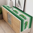 thumbnail image 4 of Saint Patrick's Day Table Runner 90 Inches Long Farmhouse Dress Scarves, Luck Leaves Car Grey Wooden Plaid Dining Tablerunner for Coffee Table/Kitchen Island/Party Décor, 13" x 90", 4 of 8