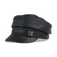 thumbnail image 1 of Genuine Leather Men Baseball Cap Hat Men's Real Leather Adult Solid Adjustable Hats Caps ,Classic Design, 1 of 7