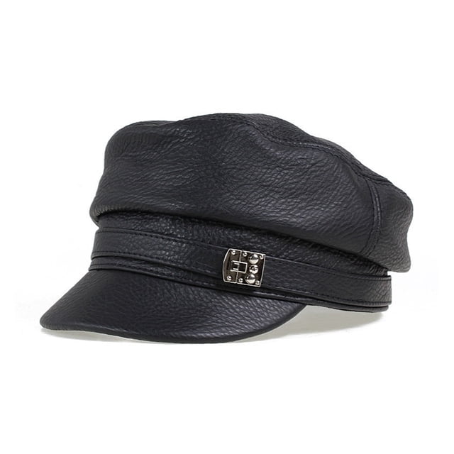 Genuine Leather Men Baseball Cap Hat Men's Real Leather Adult Solid Adjustable Hats Caps ,Classic Design