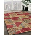 thumbnail image 3 of Ahgly Company Machine Washable Indoor Rectangle Contemporary Lava Red Area Rugs, 7' x 9', 3 of 7