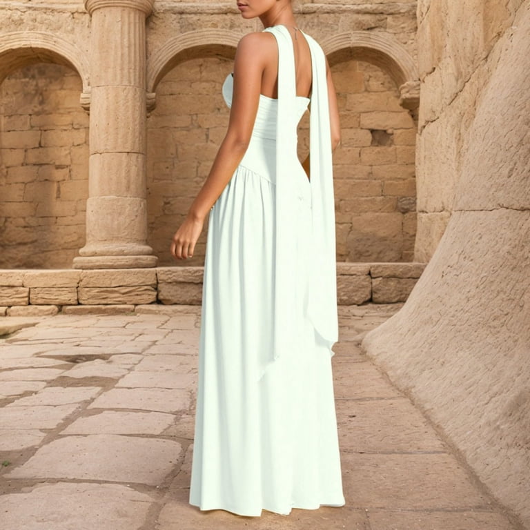 flowy victorian dress Double-Slit Maxi Dress with Straps