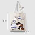 thumbnail image 3 of Set of 2 Reusable 100% Cotton Organic Canvas bags - I believe in my Pets, 3 of 13