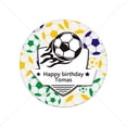 thumbnail image 1 of Pegatinas de decoración para fiesta temática de fútbol, Texto personalizado, feliz cumpleaños, decoración de fiesta de fútbol, 1 of 4