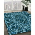 thumbnail image 3 of Ahgly Company Machine Washable Indoor Rectangle Transitional Blue Area Rugs, 8' x 12', 3 of 7