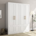 thumbnail image 3 of SSTBLEV 71'' 2 Door White Wood Armoire, Modern Adult Bedroom Wardrobe Closet, 3 of 11