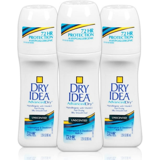 Dry Idea AntiPerspirant Deodorant RollOn Unscented 3.25 oz (Pack of 2