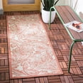 thumbnail image 3 of Safavieh Courtyard Connie Floral Indoor/Outdoor Runner Rug, Natural/Terracotta, 2'3" x 6'7", 3 of 9