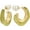 1-Avocado, variant on Acrylic Resin C Shape Hoop Earrings for Women, Double Sided Faux Pearl Ball Back Statement Earrings, Lightweight Hypoallergenic Fashion Jewelry for Daily Wear