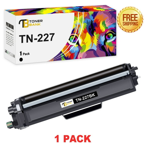 Toner Bank 1-Pack Compatible Toner Replacement for Brother TN-227BK MFC-l3750cdw MFC-l3770cdw HL-l3210cw HL-l3270cdw HL-l3290cdwb Printer Toner Black