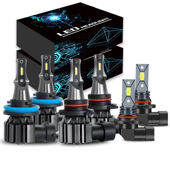 For Toyota Solara 2004-2006 Quayub 6000K LED Headlights High Low Beam Fog Light Bulbs