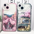 thumbnail image 2 of Funda de teléfono japonesa Aesthetic Traint Moun Fuji para iPhone 15, 14, 13, 12, 11 Pro Max, Mini, XS, X, XR, SE, 7, 8 Plus, transparente y suave, 2 of 5