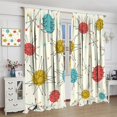 thumbnail image 3 of Modern Abstract Curtains, Geometric Line Art Minimalist Grid Print Window Treatments Drapes for Bedroom Living Room Kitchen Home 26"W x 63"L (Pack of 2), 3 of 6