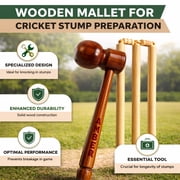 Amber Sporting Goods Cricket Stump Wooden Mallet Wooden Mallet/Hammer for Knocking and Bat Preparation