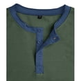 thumbnail image 6 of FRSASU Men's Henley Shirts Cotton Short Sleeve Casual T-Shirt Button Henley Basic Tee Lightweight Summer Top Army Green, 6 of 7