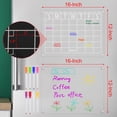 thumbnail image 2 of Uxcell Acrylic Magnetic Dry Erase Board and Calendar for Fridge, 2 Set Clear Refrigerator Reusable Planner, 2 of 6