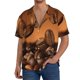 thumbnail image 1 of Fotbe Coffee Beans Camisa Estampada de Manga Corta para Hombre, Casual de Verano, Estilo Playero, Sin Arrugas-XX-Large, 1 of 5