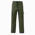 thumbnail image 5 of HFHAPW Boy's Casual Baggy Cargo Pants Elastic Waist Workout Sweatpants Joggers(AG,7-8 Y), 5 of 6