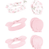 Hudson Baby Unisex Cotton Headband and Scratch Mitten Set