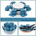 thumbnail image 6 of Pot Pan Protectors, Set of 12 and 4 Different Sizes, Larger & Thicker Pan Pot Separator Pads for Stacking and Protecting Your Cookware Cyan, 6 of 8