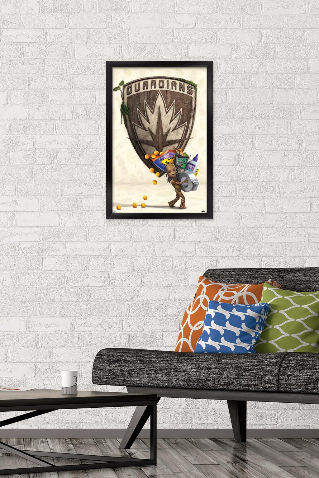 Marvel I Am Groot - Up to Something Wall Poster, 14.725" x 22.375" Framed