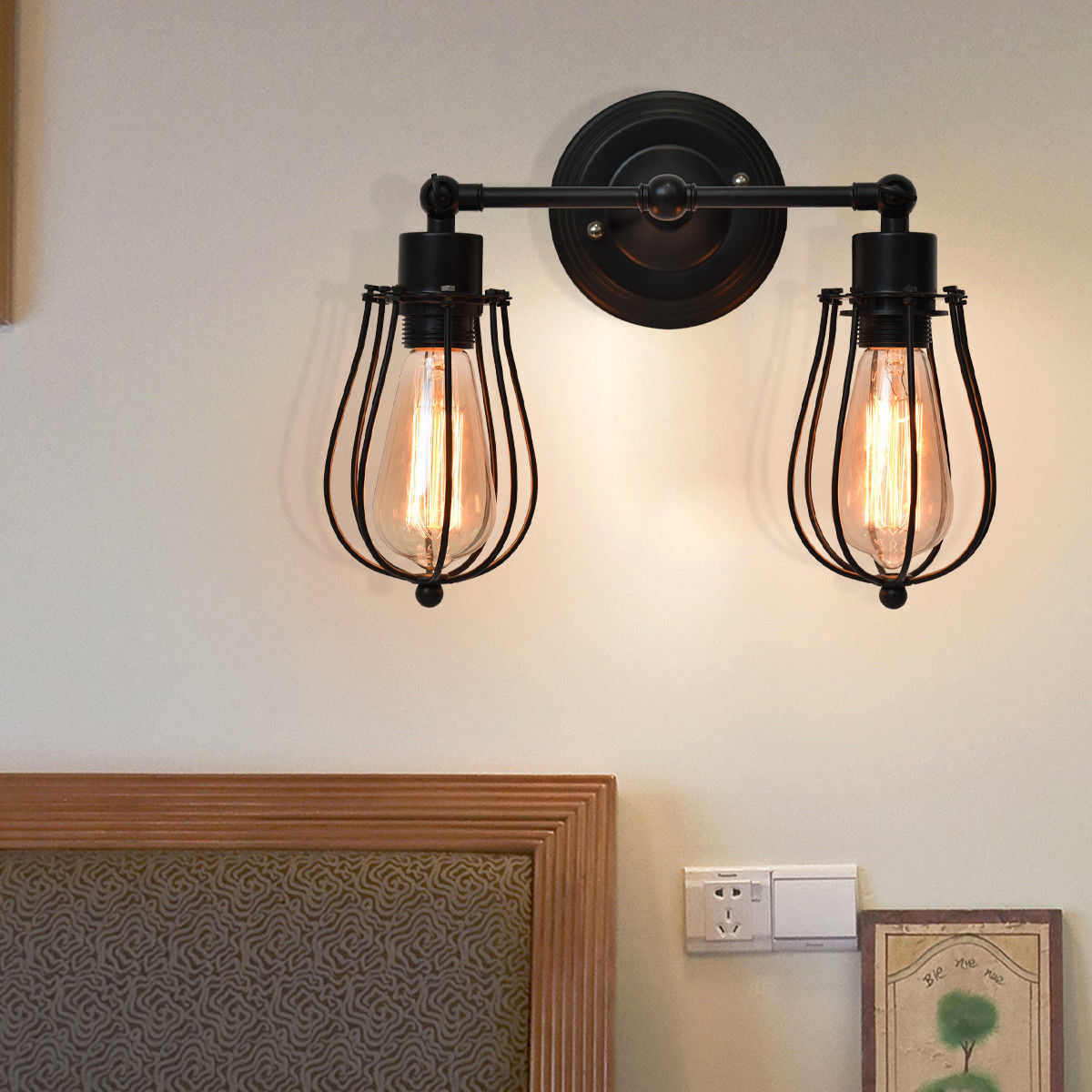 Lamps Lighting Ceiling Fans 2x Rustic Vintage Lamp Industrial