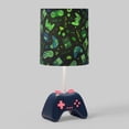 thumbnail image 3 of Mainstays Kids 16.5 in Dark Blue Gamer Table Lamp with Glow-in-the-Dark Shade, 3 of 8