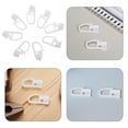 thumbnail image 3 of 50pcs Curtain Track Glider Hooks Plastic Rail Wheel Pulley System Silent Sliding Replacement Parts For Drapery Shower Bathroom Home Decor, 3 of 9