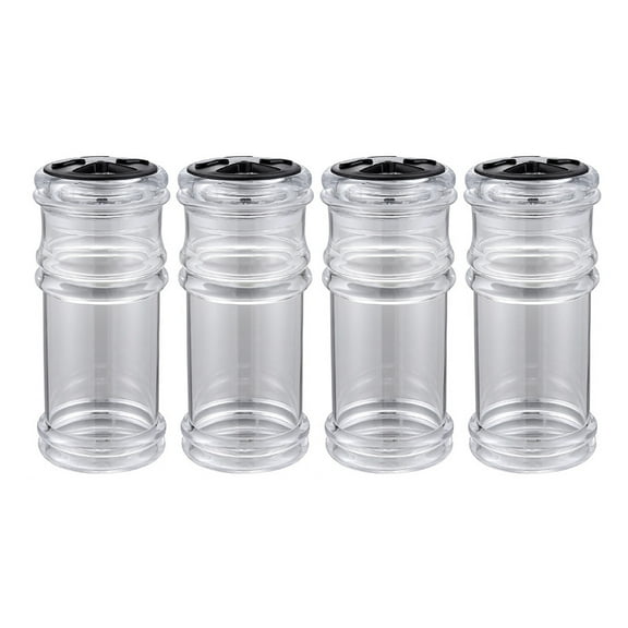 4 Pcs Seasoning Bottle Salt Pepper Shakers Plastic Multi-function Salt Shaker