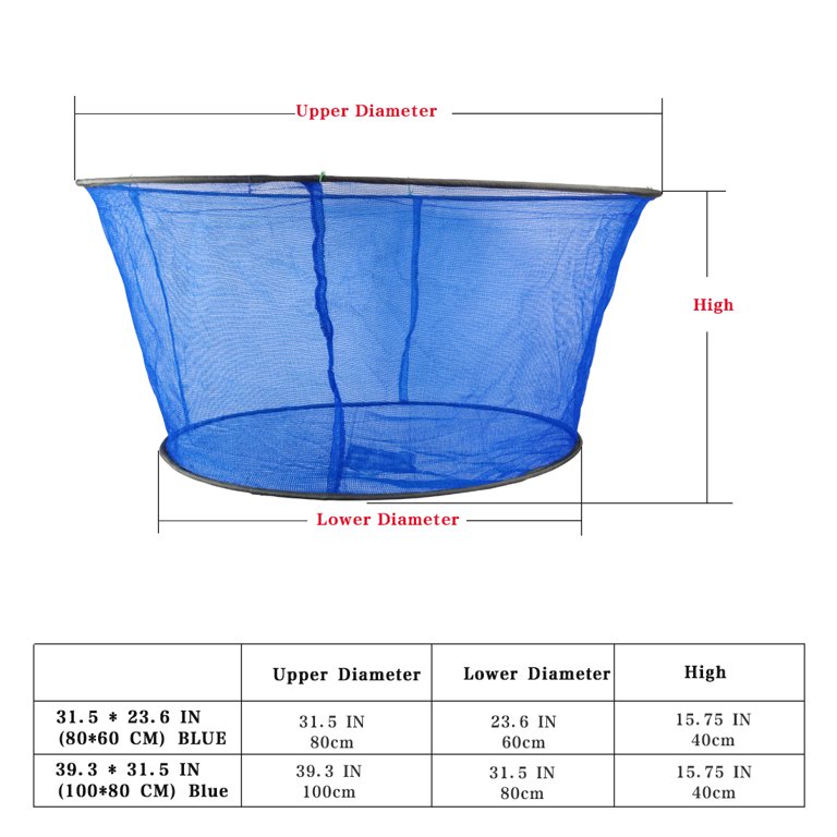 80 80cm folding fishing net Foldable Fish Catching Net, Hand Cast Cage for Shrimp and Crab : Sports & Outdoors ergonomic handle provides superior grip and makes this a perfect addition to your current fishing gear for use in salt water and fresh water! Flip & Dip | Chrome