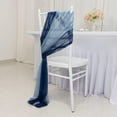 thumbnail image 3 of Efavormart 20-Pack Sheer Chair Sash in Navy Dsuty Blue, 9ft Long Shimmer Sheer Drape Chair Decor Set, Wrinkle-Free, 3 of 4