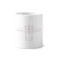 thumbnail image 1 of Cepillo de dientes titular de la pluma Mug de ceramica blanca taza 350ml, 1 of 2