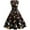 Black, variant on IROINNID Women's Sleeveless A-Line Dress V-Neck Vintage Christmas Evening Party Prints Swing Dress
