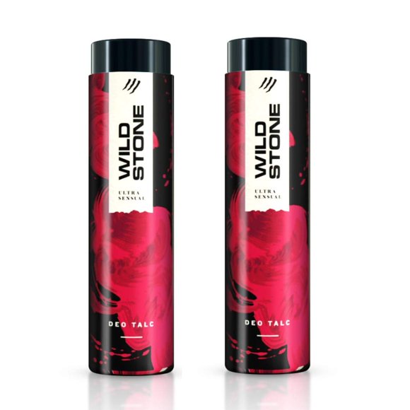 Wild Stone Ultra Sensual Talcum Powde, 100g Each (Pack of 2)