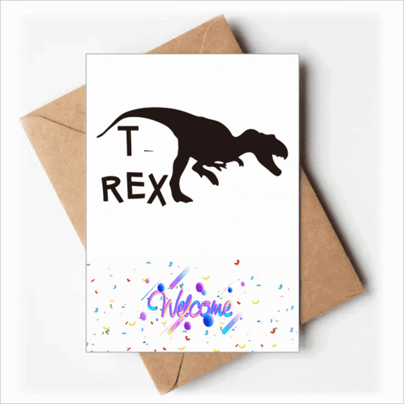 Name Dinosaur Carnivorous Hunting Welcome Back Greeting Cards Envelopes Blank