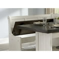 thumbnail image 3 of Sunny Designs Carriage House Wood Breakfast Nook Set in Off White Dark Brown, 3 of 3