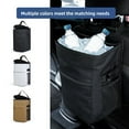 Waterproof Car Trash Can with Lid, Large Capacity Hanging Auto Garbage ...