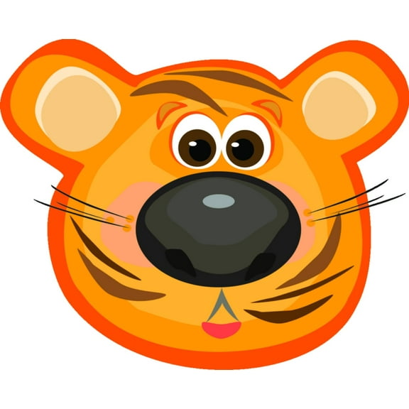 Funny Face Animal Picture Art - Kids Boys And Girls Room - Peel & Stick Sticker - Vinyl Wall Decal Size : 12 Inches X 12 Inches