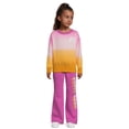 thumbnail image 2 of Wonder Nation Girls Fleece Pullover Top and Flare Sweatpants Set, 2-Piece, Sizes 4-18 & Plus, 2 of 5