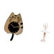 thumbnail image 5 of Reloj de pared con forma de gata bailarina, ideal para cocina, oficina o estudio. Escultura única de resina de una niña, decoración para el hogar., 5 of 8