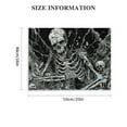 thumbnail image 3 of Autua Skeleton Graveyard Halloween Canvas Wall Decor For Home 20x16in, 3 of 6