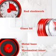thumbnail image 4 of BR Temporizador de cocina giratorio de 360 ​​grados - Recordatorio magnético de refrigerador para cocinar - Rojo, 4 of 5