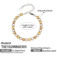 thumbnail image 1 of AEXTO Elegant Dual-Tone Beaded Necklace Versatile Minimalist Design for All Occasions, 1 of 8