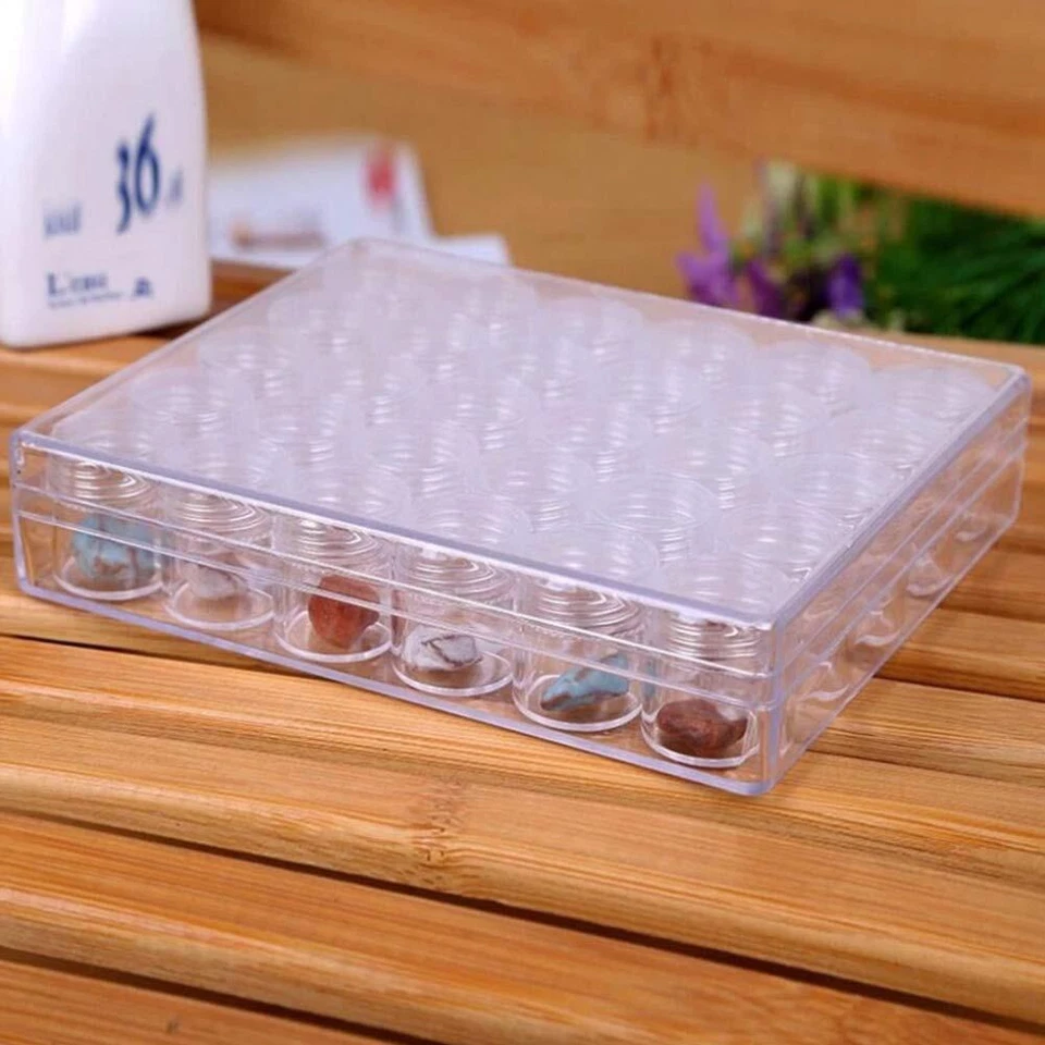 KNACK - 30Slots Diamond Painting Storage Containers,Plastic Bead Organizer Case With Lid
