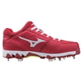 thumbnail image 3 of Mizuno 9-Spike Swift 4 Women's Softball Cleat, Size 9.5, Red-White (1000), 3 of 4