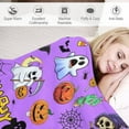 thumbnail image 7 of Halloween Throw Blanket, Cute Spooky Bat Pumpkin Halloween Blanket Soft Fuzzy Plush for Couch Sofa or Bed, Luxury Flannel Lap Blanket, for Kids, Adults, Wife, Self (Purple) Purple, 7 of 7