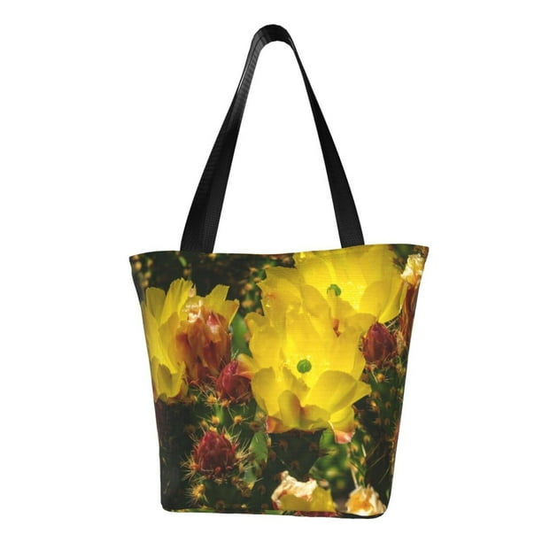 Fotbe Cactus Flowers Bolsa de Playa con Estampado, Bolsa de Hombro - Main Image