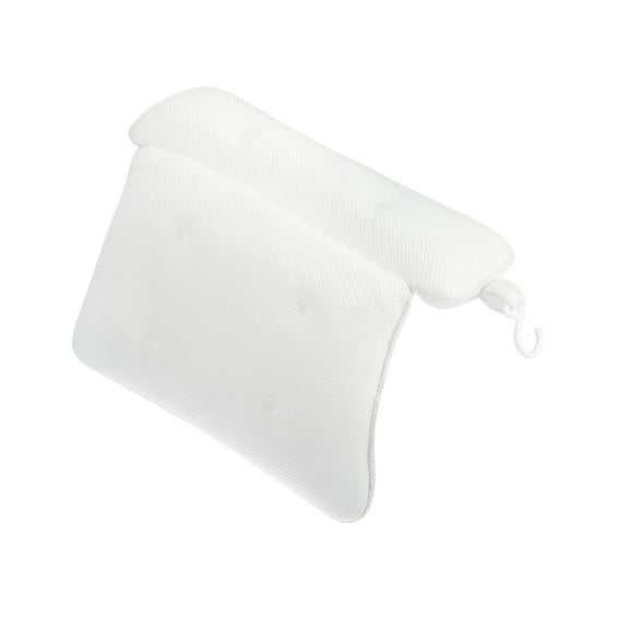 Unique Bargains Bath Pillow for Neck and Back Support Bathtub Cushion White