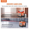 thumbnail image 2 of VEVOR Laser Level, 1650ft, 360 Degree Self Leveling Red Cross Line Laser, 5 Rotation Speeds & 4 Scanning Angles Adjustment, IP66 Waterproof Remote Control Manual Self-leveling Mode, Battery Included, 2 of 9