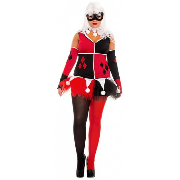 Harley Jester Adult Costume - Plus Size 1X/2X